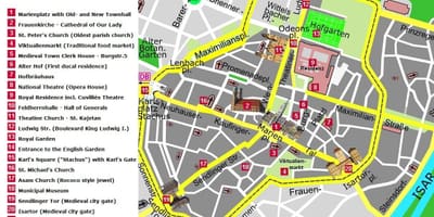 Peta munich pusat bandar tarikan